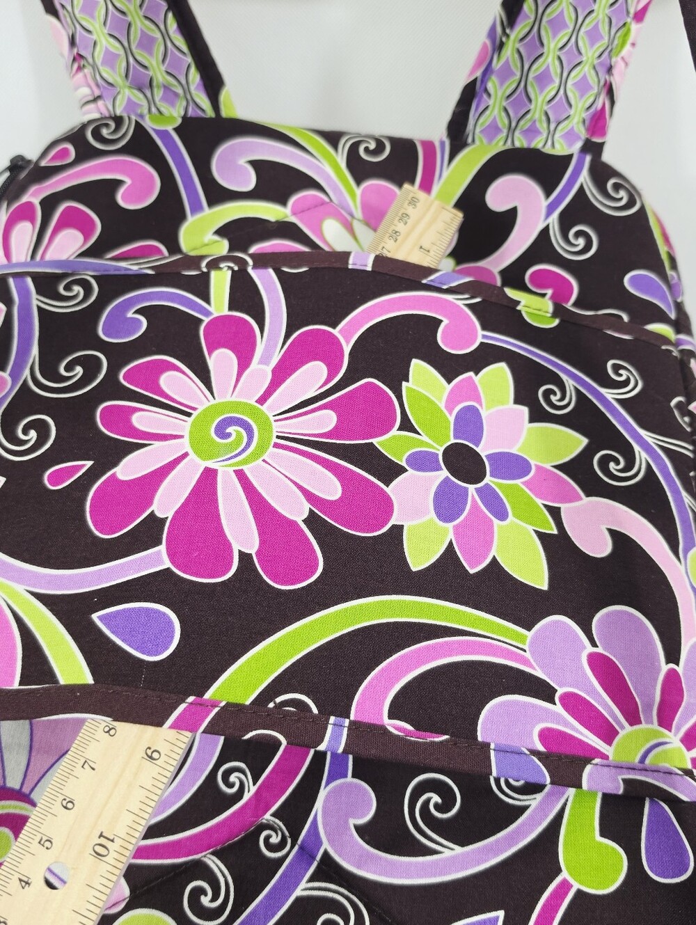 Vintage Vera Bradley Large Quilted Backpack/Laptop Bag - Picture 7 of 8
